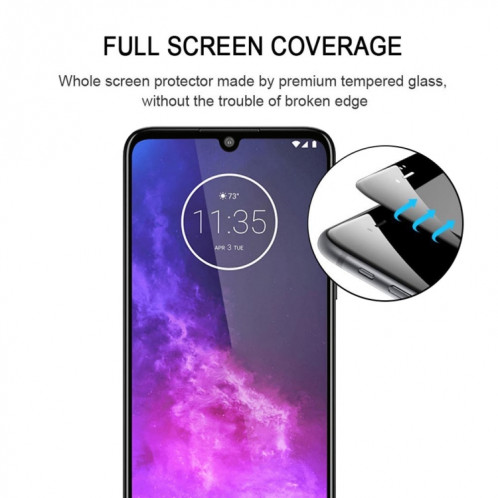 Pour Motorola One Zoom 25 PCS Full Glue Film en verre trempé plein écran SH92381559-08