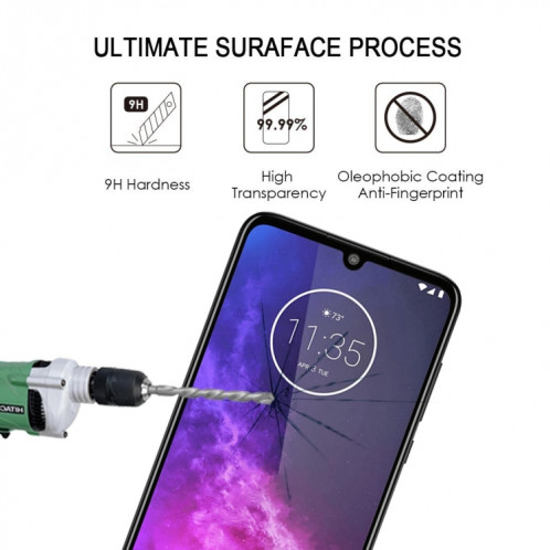 Pour Motorola One Zoom 25 PCS Full Glue Film en verre trempé plein écran SH92381559-08