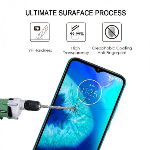 Pour Motorola Moto G8 Power Lite Full Glue Film en verre trempé plein écran SH9239538-08