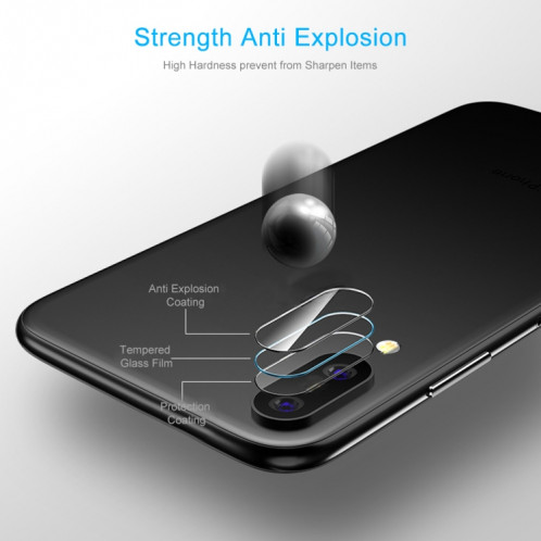 Film en verre trempé d'objectif de caméra arrière de 0,2 mm 9H 2.5D pour Motorola Moto Z3 Play SH94391192-012