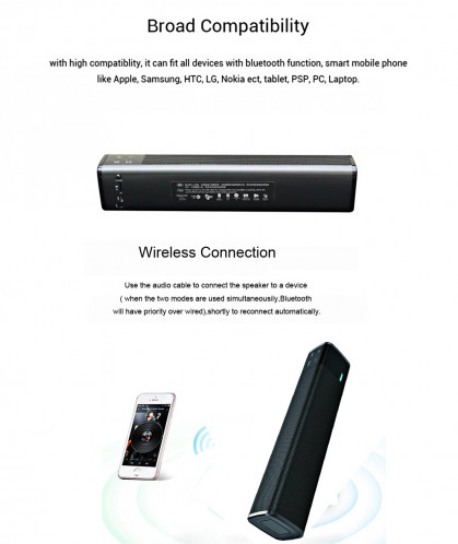 Haut-parleur portable Bluetooth haut-parleur d'extrêmes graves Super Bass SL-1000S 20W avec micro et mains libres, pour iPhone, iPad, Galaxy, Sony, Lenovo, HTC, Huawei, Google, LG, Xiaomi, autres smartphones SH262B266-011