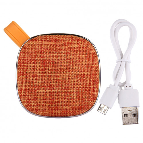 Haut-parleur stéréo Bluetooth X25 Portable Fabric Design, avec MIC intégré, prise en charge des appels mains libres et carte TF & AUX IN, Bluetooth Distance: 10 m (orange) SH722E290-012