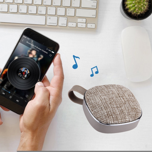 Haut-parleur stéréo Bluetooth X25 Portable Fabric Design, avec MIC intégré, prise en charge des appels mains libres et carte TF & AUX IN, Bluetooth Distance: 10 m (Kaki) SH722K1543-012