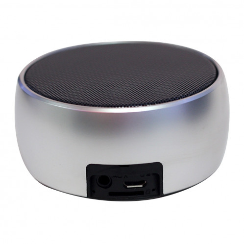 Haut-parleur stéréo portable Bluetooth BS01, avec microphone intégré, prise en charge des appels mains libres et carte TF et prise AUX IN, distance Bluetooth: 10 m (argent) SH810S342-019