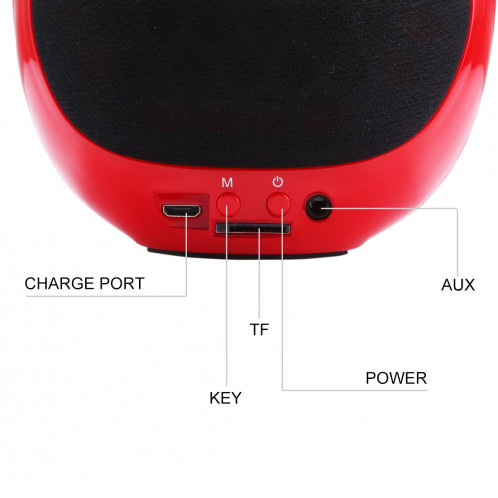 Haut-parleur stéréo sans fil Bluetooth de mode Bulldog AEROBULL, prise en charge Aux & Carte TF, pour téléphones mobiles / tablettes / ordinateurs portables, carte TF de soutien et entrée AUX, Bluetooth SH922R458-011