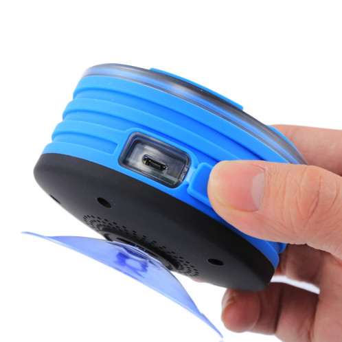 F013 Mini Portable IPX7 Étanche Bluetooth V4.0 Stéréo Lecteur MP3 Haut-Parleur avec Lumière LED & Ventouse, Micro Intégré, Radio FM Support, Bluetooth Distance: 10m SH21161903-08