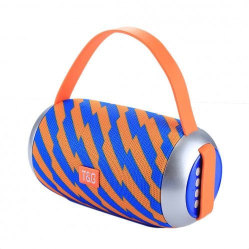 Haut-parleur portable Bluetooth TG112, avec fonction radio FM et Radio, prise en charge des cartes mains libres et TF et lecture de disque U (orange + bleu) SH18EL862-07