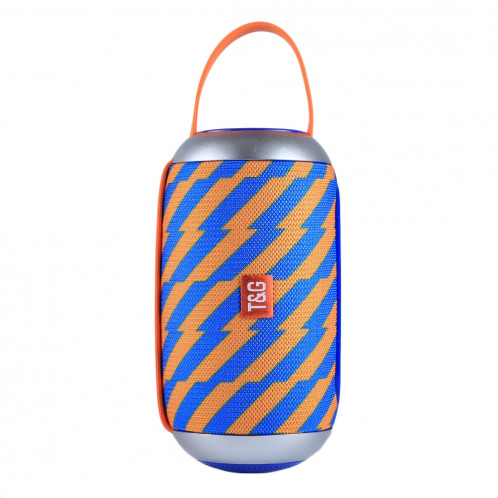 Haut-parleur portable Bluetooth TG112, avec fonction radio FM et Radio, prise en charge des cartes mains libres et TF et lecture de disque U (orange + bleu) SH18EL862-07