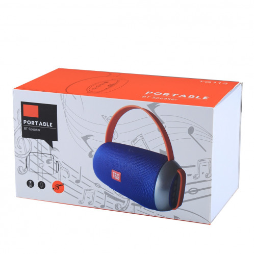 Haut-parleur portable Bluetooth TG112, avec fonction radio FM et Radio, prise en charge des cartes mains libres et TF et lecture de disque U (orange + bleu) SH18EL862-07