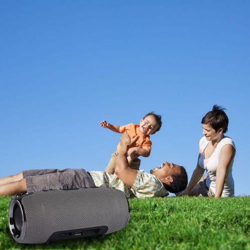 Haut-parleur stéréo portable Bluetooth V4.1 avec dragonne, MIC intégré, carte TF de soutien et AUX IN, distance Bluetooth: 10 m (gris) SH156H1861-08