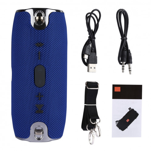 Haut-parleur stéréo portable Bluetooth V4.1 avec dragonne, MIC intégré, carte TF de soutien et AUX IN, distance Bluetooth: 10 m (bleu) SH156L1909-08