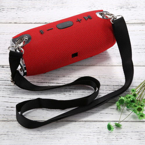 Haut-parleur stéréo portable Bluetooth V4.1 avec courroie, microphone intégré, carte TF de soutien et AUX IN, distance Bluetooth: 10 m (rouge) SH156R1014-08