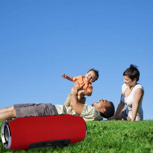 Haut-parleur stéréo portable Bluetooth V4.1 avec courroie, microphone intégré, carte TF de soutien et AUX IN, distance Bluetooth: 10 m (rouge) SH156R1014-08