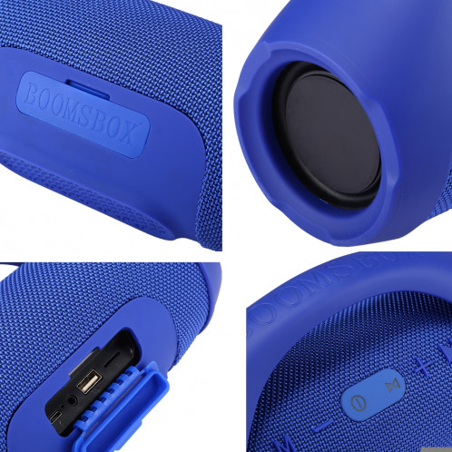 BOOMS BOX MINI E10 Splash-preuve Portable Bluetooth V3.0 Haut-parleur stéréo avec poignée pour iPhone, Samsung, HTC, Sony et autres Smartphones (Bleu) SH157L1654-09