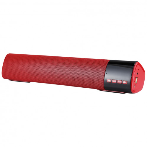 B28S Nouveau Haut-parleur stéréo Bluetooth V3.0 + EDR avec écran LCD, MIC intégré, prise en charge des appels mains libres et carte TF & AUX IN, Bluetooth Distance: 10 m (rouge) SH158R1198-07