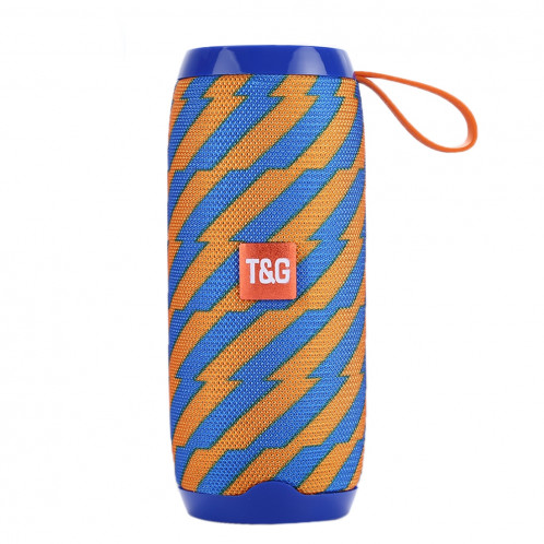 Haut-parleur stéréo sans fil Bluetooth V4.2 T & G TG106 portable avec poignée, MIC intégré, prise en charge des appels mains libres et carte TF & AUX IN & FM, Bluetooth Distance: 10 m (bleu + jaune) SH91EL74-09