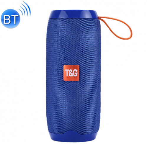 Haut-parleur stéréo sans fil Bluetooth V4.2 T & G TG106 portable avec poignée, microphone intégré, prise en charge des appels mains libres et carte TF & AUX IN & FM, Bluetooth Distance: 10 m (bleu SH191L1755-09