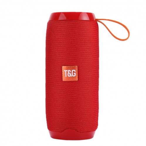 Haut-parleur stéréo sans fil Bluetooth V4.2 T & G TG106 portable avec poignée, microphone intégré, prise en charge des appels mains libres et carte TF & AUX IN & FM, Bluetooth Distance: 10 m (rouge) SH191R1188-09