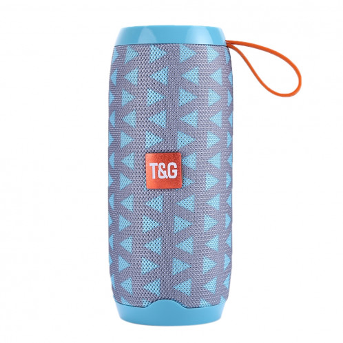 Haut-parleur stéréo sans fil Bluetooth V4.2 T & G TG106 portable avec poignée, microphone intégré, prise en charge des appels mains libres et carte TF & AUX IN & FM, Bluetooth Distance: 10 m (bleu ciel) SH91TT166-09