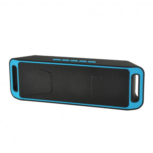 SC208 Multifonctionnel Lecteur de musique de lecture Bluetooth Haut-parleur, prise en charge mains libres et carte TF et U-disque et fonction audio et FM AUX (bleu) SH503L1178-08