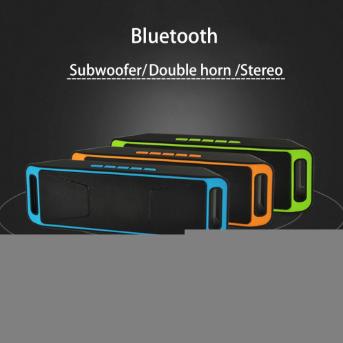 SC208 Multifonctionnel Lecteur de musique de lecture Bluetooth Haut-parleur, prise en charge mains libres et carte TF et U-disque et fonction audio et FM AUX (bleu) SH503L1178-08