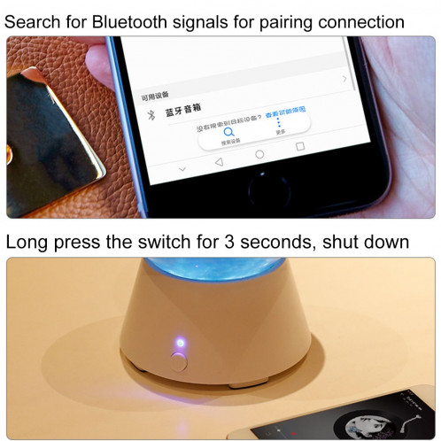 Creative VENUS Planète Conception Magic Music Basse Sound Box Bluetooth V2.1 + EDR Haut-Parleur LED Atmosphère Nuit Lampe Nouveauté Cadeaux SH110D14-09