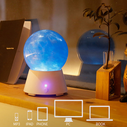 Creative SATURN Planète Conception Magic Music Basse Sound Box Bluetooth V2.1 + EDR Haut-Parleur LED Atmosphère Nuit Lampe Nouveauté Cadeaux SH110E412-09