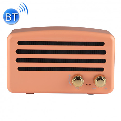 Haut-parleur stéréo portable sans fil Bluetooth V4.2 avec lanière, microphone intégré, prise en charge des appels mains libres et carte TF & AUX IN & FM, Bluetooth Distance: 10 m (orange) SH202E1225-08