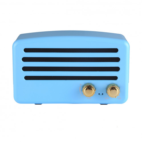 Haut-parleur stéréo sans fil portable Bluetooth V4.2 avec lanière, MIC intégré, prise en charge des appels mains libres et carte TF & AUX IN & FM, Bluetooth Distance: 10m (bleu ciel) SH02TT1082-08