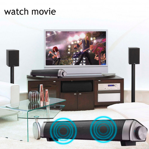 Haut-parleur d'extrêmes graves sans fil Bluetooth Soundbar LP-08, pour iPad / iPhone / autre téléphone mobile (noir) SH661B121-08