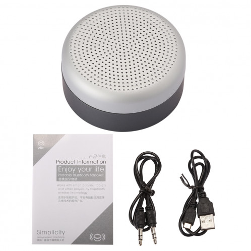 Haut-parleur Bluetooth de lecture de musique multifonctionnelle de carte M227, appui d'appel mains libres et carte de TF et fonction audio AUX (noir) SH000B1365-012