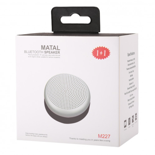 Haut-parleur Bluetooth de lecture de musique multifonctionnelle de carte M227, appui d'appel mains libres et carte de TF et fonction audio AUX (noir) SH000B1365-012