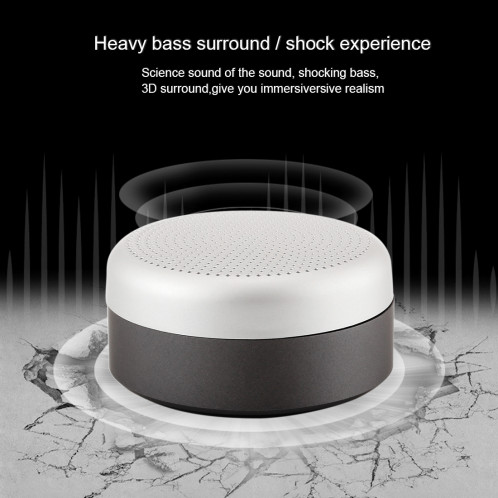 Haut-parleur Bluetooth de lecture de musique multifonctionnelle de carte M227, appui d'appel mains libres et carte de TF et fonction audio AUX (noir) SH000B1365-012