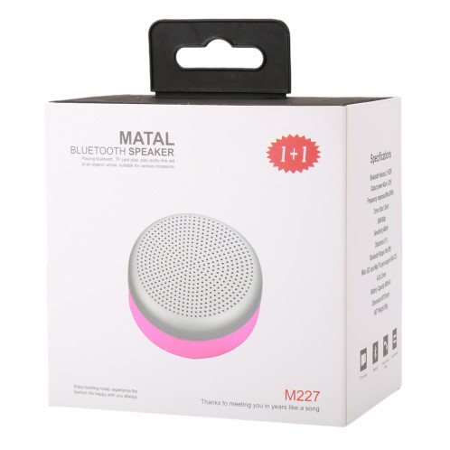 M227 Haut-parleur Bluetooth de lecture de musique multifonctions, prise en charge des appels mains libres et carte TF et fonction audio AUX (magenta) SH000M1657-012