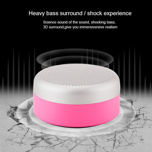 M227 Haut-parleur Bluetooth de lecture de musique multifonctions, prise en charge des appels mains libres et carte TF et fonction audio AUX (magenta) SH000M1657-012