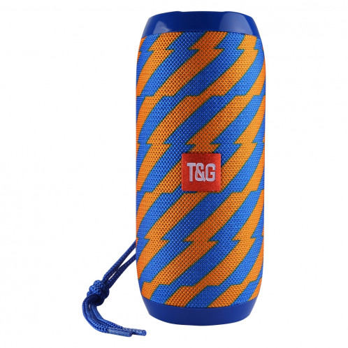 T & G TG117 Haut-parleur stéréo sans fil Bluetooth V4.2 portable avec corde, avec microphone intégré, prise en charge des appels mains libres et carte TF & AUX IN & FM, Bluetooth Distance: 10 m (bleu SH001D1943-011