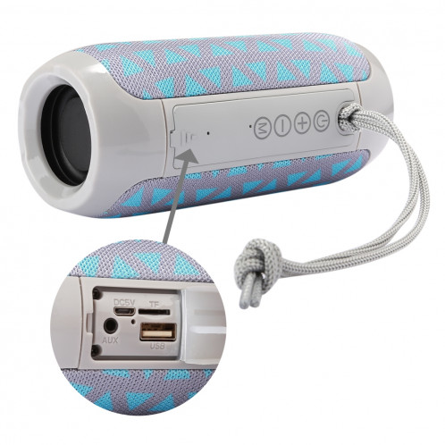 Haut-parleur stéréo portable Bluetooth TG117, avec microphone intégré, prise en charge des appels mains libres et carte TF & AUX IN & FM, Bluetooth Distance: 10 m (bleu) SH001L1362-011