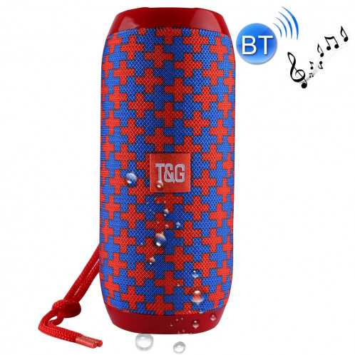 T & G TG117 Haut-parleur stéréo sans fil Bluetooth V4.2 portable avec corde, avec microphone intégré, prise en charge des appels mains libres et carte TF & AUX IN & FM, Bluetooth Distance: 10 m (rouge) SH001R83-011