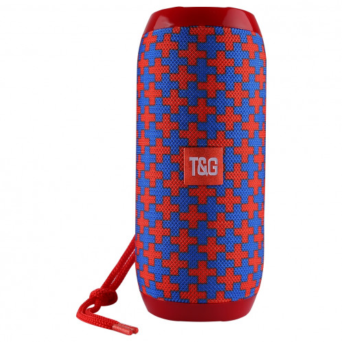 T & G TG117 Haut-parleur stéréo sans fil Bluetooth V4.2 portable avec corde, avec microphone intégré, prise en charge des appels mains libres et carte TF & AUX IN & FM, Bluetooth Distance: 10 m (rouge) SH001R83-011
