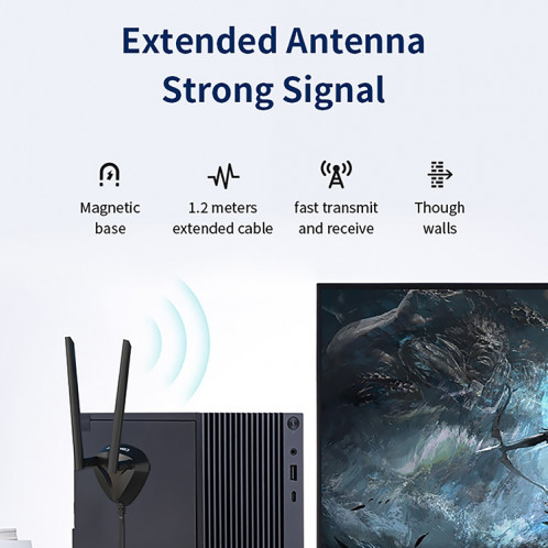Comfast CF-AX210 plus 5374Mbps Tri-Band + Bluetooth 5.2 Carte réseau sans fil PCI-E sans fil SC0027549-07