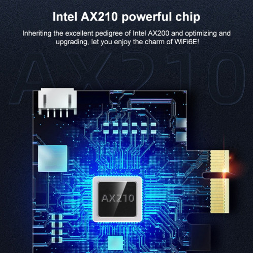 Comfast CF-AX210 PRO 5374MBPS TRI-BAND + BLUETOOTH 5.2 Carte réseau sans fil PCI-E avec dissipateur de chaleur SC00281625-07