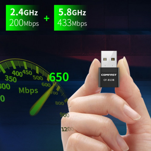 Adaptateur de réseau USB Bluetooth Bluetooth Bluetooth Bluetooth Bluetooth de CF-813B 650Mbps SC12531340-08
