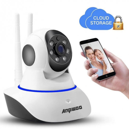 Anpwoo AP001 1.0MP 720P HD WiFi Caméra IP, Détection de mouvement / Vision nocturne (Blanc) SA097W1599-015