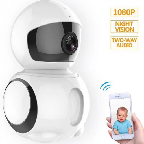 Anpwoo AP006 2.0MP 1080P 1 / 2,7 pouces HD WiFi IP Camera, Détection de mouvement / Vision nocturne (Blanc) SA099W1659-010