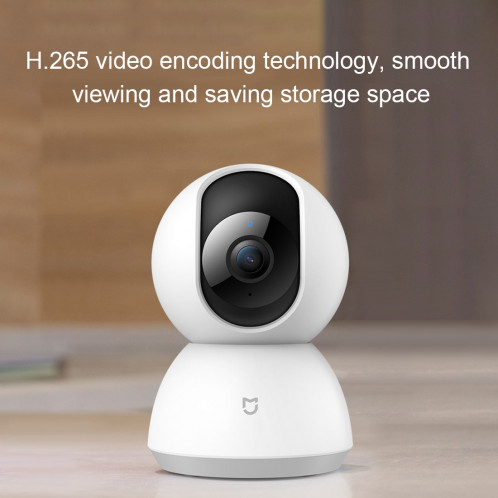 Caméra IP intelligente d'origine Xiaomi MIJIA Xiaobai Édition améliorée 1080P HD Angle de vue de 360 degrés, prise en charge de la détection de mouvement AI et de la vision infrarouge et d'une carte micro SX121W577-012