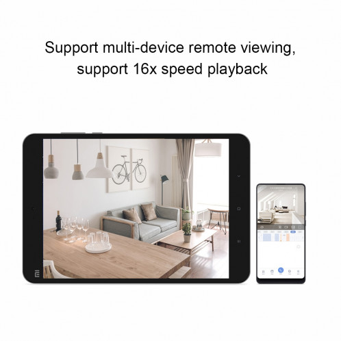 Caméra IP intelligente d'origine Xiaomi MIJIA Xiaobai Édition améliorée 1080P HD Angle de vue de 360 degrés, prise en charge de la détection de mouvement AI et de la vision infrarouge et d'une carte micro SX121W577-012