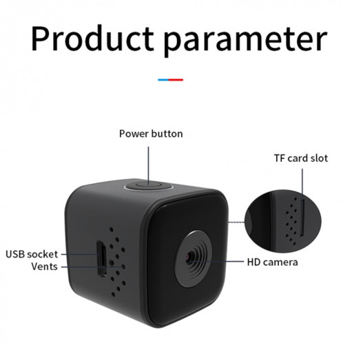 SQ28 1080P Mini caméra intelligente HD étanche, prise en charge de la vision nocturne et de la détection de mouvement SH018391-018