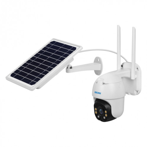 Caméra IP WiFi étanche ESCAM QF130 1080P IP66 avec panneau solaire, prise en charge de la vision nocturne et de la détection de mouvement et audio bidirectionnel et carte TF et contrôle PTZ SE0185658-015