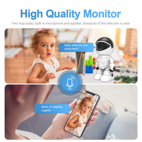 Caméra IP WiFi robot ESCAM PT205 HD 1080P, détection de mouvement / vision nocturne, distance IR: 10 m, SE0191464-017