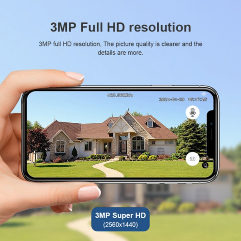 QX55 3.0 millions de pixels IP65 Imperméable Appareil photo 2.4G Wireless IP, prise en charge de la détection de mouvement et de la vision audio et de la nuit à deux voies, Bouchon UK SH15UK1466-09